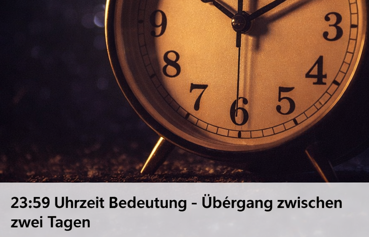 23:59 Uhrzeit Bedeutung – Übergang zwischen zwei Tagen