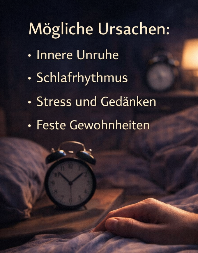 Wiederkehrendes nächtliches Aufwachen zur gleichen Uhrzeit – Einfluss von Stress, Gedanken und täglichen Routinen