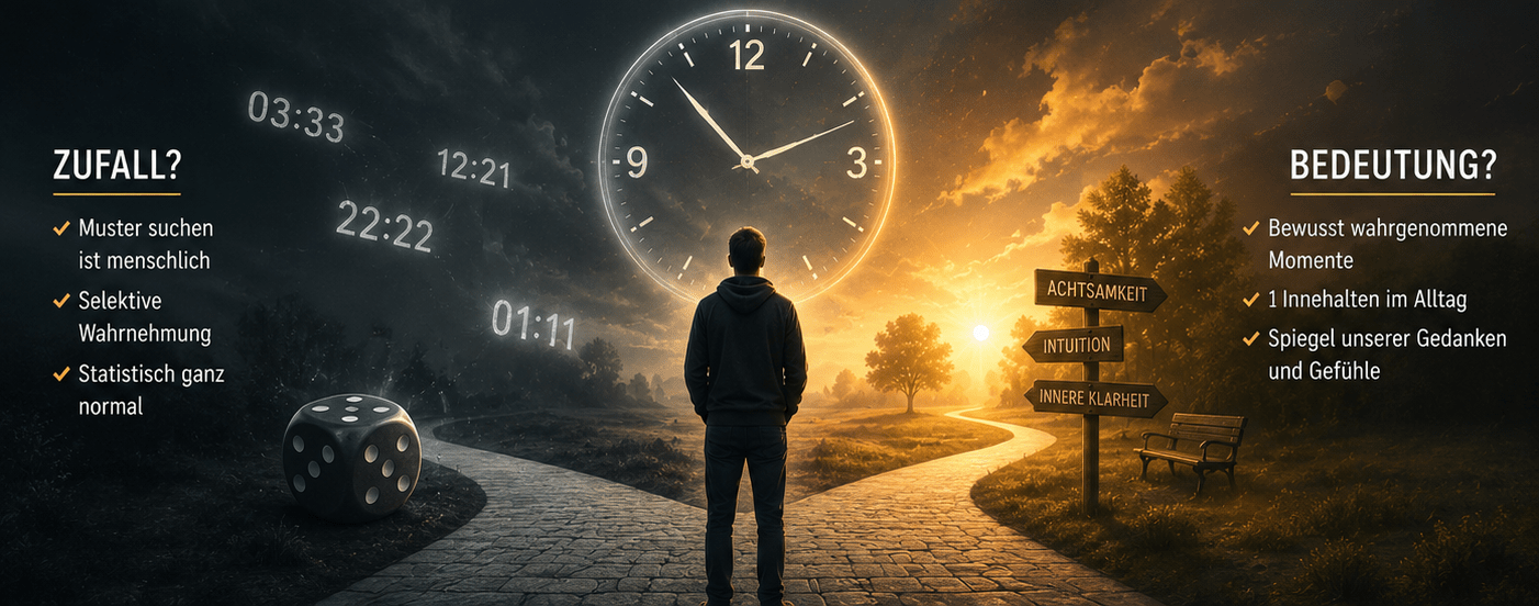 Wiederkehrende Uhrzeiten wie 11:11 oder 12:21 erklärt – Zusammenhang zwischen selektiver Wahrnehmung, Routinen und emotionalen Momenten